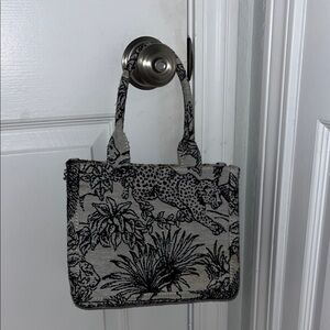 Elegant Gray Floral Tote Bag